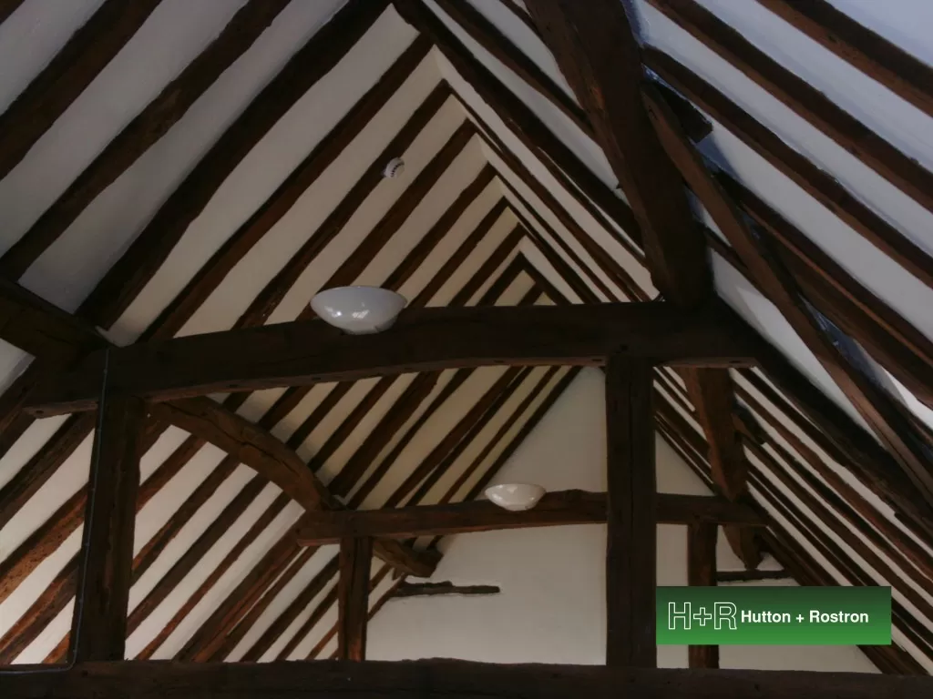 Wooden Beams in apex ceiling
