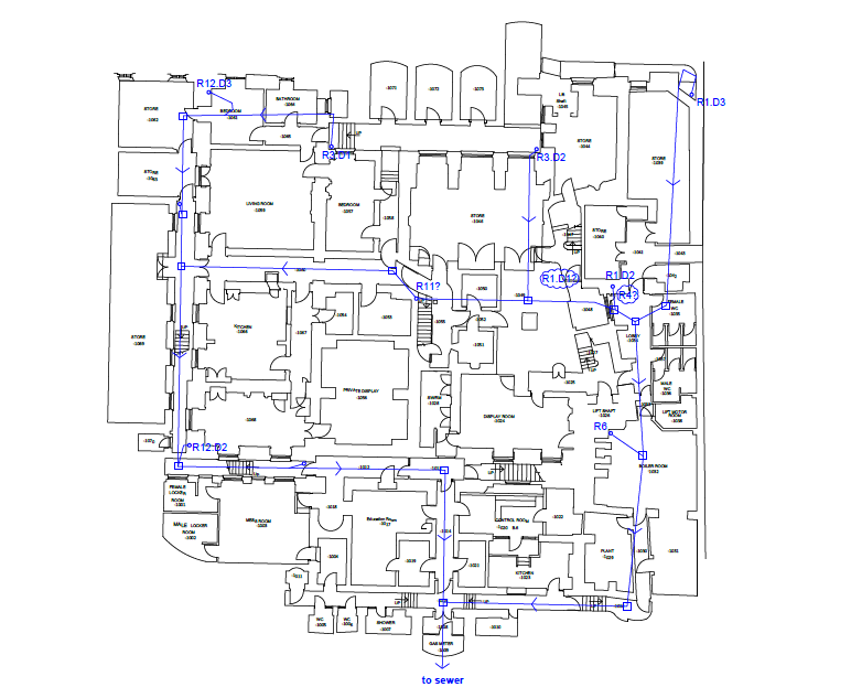 Roof drainage system investigation plans