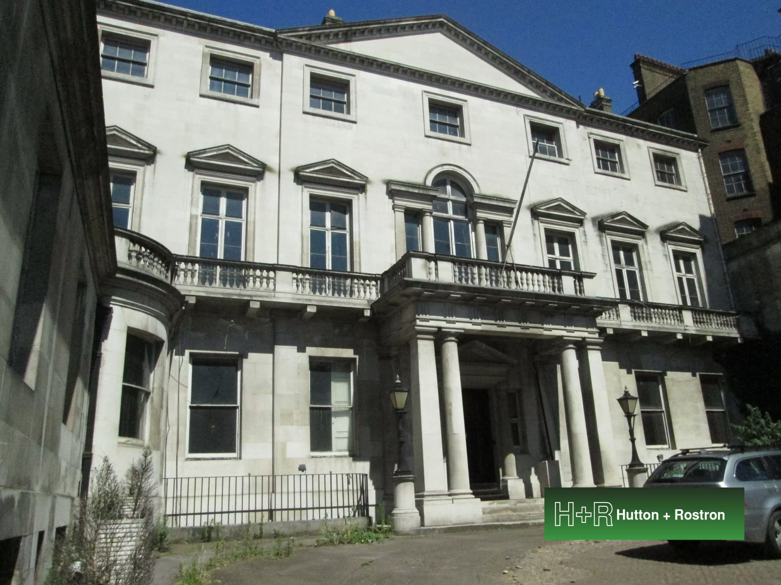 Building Entrance with Pillars