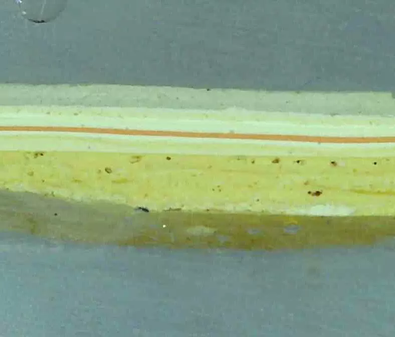 Paint cross-section analysis of a building in Mayfair