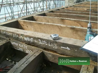 Timber flat roof structure